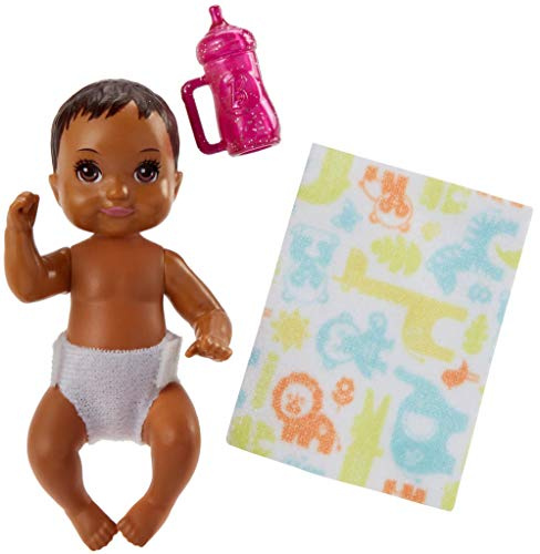 Mattel Bébé Brun Foncé | Barbie FHY81 | Baby-Sitter | Famille Poupée