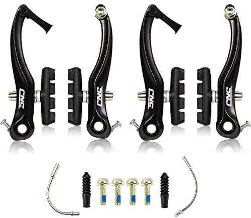 CNC Freni V-Brake per Bicicletta, Kit Freno V Brake,Set Freni Bici a V Rim Anteriore e Posteriore per MTB/BMX/Gravel/City Bike,Braccio Lungo 110mm