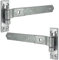 1 Pair of Galvanised Cranked Hook & Band Hinges- 12 Heavy Duty Offset Gate Hinges