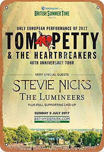 Henson Tom Petty and The Heartbreakers Stevie Nicks The Lumineers Vintage Tin Sign Logo 12 * 8 inches Advertising Eye-Catching Wall Decoration