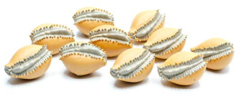 Miniblings Coquille de l'eau 10x Kaurischnecke Figurine Animal en Caoutchouc Jaune