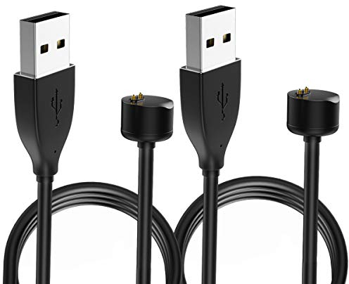 MoKo 2 Pack Chargeur Compatible avec Xiaomi Mi Band 7/6/5/Amazfit Band 5, Station d'accueil Magnétique avec Câble de Chargement de 100 cm