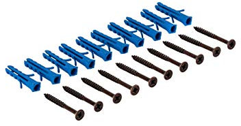 Gedotec Kit de Vis | 1 Kit - Matériel de fixation à visser | Acier Bronze | Pour Profilés de transition et profilés de finition en aluminium perforés et percés | Vis avec cheville pour montage au sol
