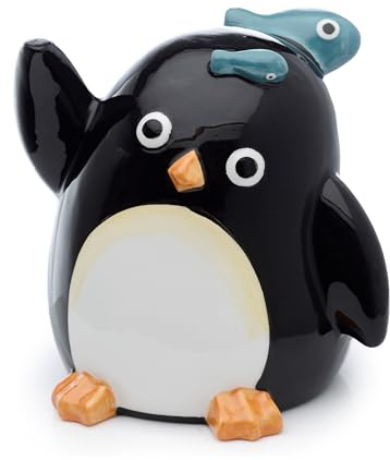 Puckator Huddle Penguin Upside Down Ceramic Shaped Tea Coffee Mug - Funny Home Accessories - Cute Gifts for Girlfriend - Large Mugs for Men Women Hot Drinks - Cups Presents Secret Santa Gift Cup Set