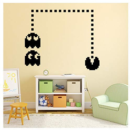 Diy Pacman Game Art Aufkleber Babyzimmer Wasserdichte Wandaufkleber Wandkunst Aufkleber Wandbild Wohnkultur Schlafzimmer Wohnzimmer Dekoration 43X34 Cm