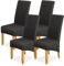 Stuhlhussen 4er Set Stuhlüberzug Elastizität Spandex Universal-Hussen für Stühle Moderne und Elegante Optik Stuhl Schutz Abdeckungen Mit Gummiband für Esszimmer, Bankette, Partys und Dekoration