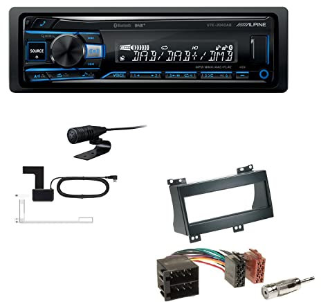 Alpine UTE-204DAB 1 DIN Autoradio DAB+ Bluetooth USB AUX-IN passend für KIA Cee'D Cee'D SW Pro Cee'D 2007-2011 schwarz