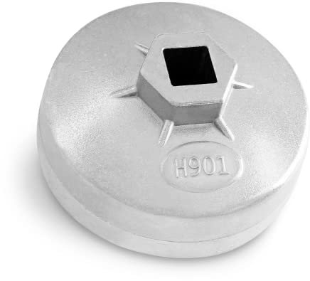 Bonsicoky Clé à filtre à huile 14 cannelures de 65 mm, outil de retrait de filtre à huile en aluminium pour voitures (modèle 901)