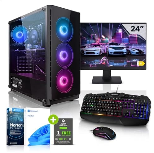 Megaport Komplett Gaming PC Nvidia GeForce RTX 4060Ti 8GB • Intel Core i7-12700F • 24 Monitor • Windows11 • 32GB 3200MHz DDR4 • 1TB M.2 SSD • WLAN • Tastatur • Maus Gaming komplettpaket