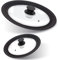 Anaeat Silicone Universal Lid for Pots, Pans and Skillets - Tempered Glass Covered with Heat Resistant Silicone Rim Fits All 16cm to 28cm Diameter Cookware -Easy to Use Replacement Frying Pan Cover