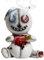 UNGROL Voodoo-Puppen Räuchergefäß - Harz Rückfluss-Räucherstäbchen Halter, Rauch aus den Augen und Mundwinkeln, Voodoo-Puppen Räuchergefäß Desktop Ornament Handarbeit für Heimdekoration, Weiß