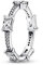 PANDORA Timeless Rechteckige Steine Funkelnder Pavé-Ring in Sterling-Silber mit Cubic Zirkonia Timeless Collection, Größe 54, 192397C01-54