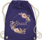 Turnbeutel Rucksack - JGA Junggesellenabschied Frauen - Braut Bride - Unisize - Lila - brautbeutel brauttaschen bachelorette party blumen stoffbeutel brauttasche junggesellinnenabschied outfit