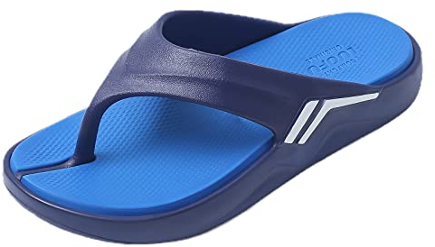 JOMIX Ciabatte Infradito Uomo Estive Mare Ciabatte Gomma Morbida da Casa Pantofole Estivi Piscina Spiaggia Comoda SU8289 (Blu Navy, 43 EU)