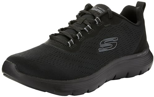 Skechers Damen Flex Appeal 5.0 New Path Low-Top-Sneaker, Black Mesh Gray Trim, 39 EU
