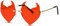 WLLHYF Herz Hippie Sonnenbrille Halloween Randlos Candy Transparente Sonnenbrille Retro Hippie Bunte Brille für Kostümzubehör Cosplay 70er Party Dekoration (Rot Stil 2)