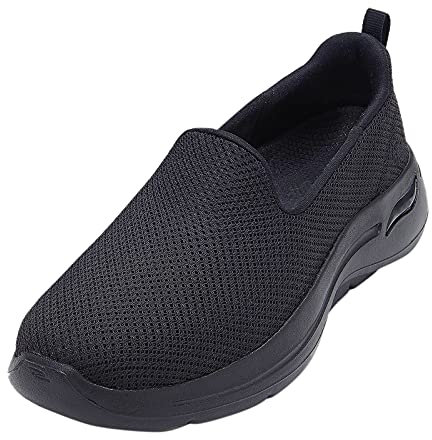 Generisch Baskets pour femme - Pieds larges - Chaussures orthopédiques confortables - En mousse à mémoire de forme - Chaussures de loisirs légères - Chaussures de sport élégantes - Sans lacets -
