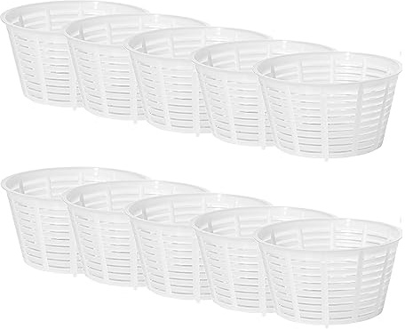 AlcoFermBrew 10 x Käseform 9 x 7cm – Variationen | Kunststoff-Käseform | Korb für Käse
