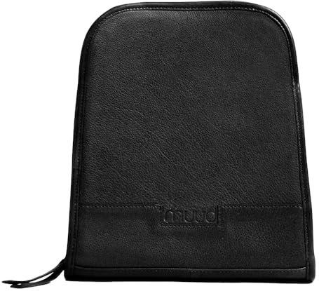 Frida's Wollhaus muud Voss handgefertigtes exklusives Lederetui für Stricknadeln 2 Farben (Schwarz)