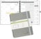 POPRUN Kalender 2025 Monatsplaner A4 (Jul.2024 - Dez.2025) - 18 Monate Monatskalender Ringbuch 26,5 x 21,5 cm - 1 Monat 4 Seiten, Softcover mit PU-Leder, 100 GSM Papier - Grau