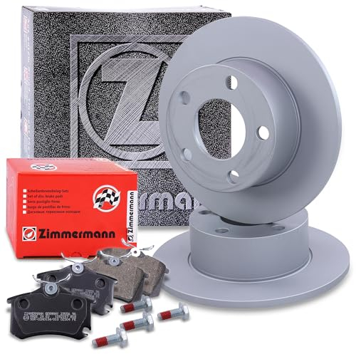 ZIMMERMANN Bremsenset Hinterachse inkl. Bremsscheiben Ø 245 mm Voll + Bremsbeläge hinten Kompatibel mit AUDI A6 C5, SKODA SUPERB I (3U4), VW PASSAT B5, PASSAT B5.5 (3B3), PASSAT B5.5 Variant (3B6)