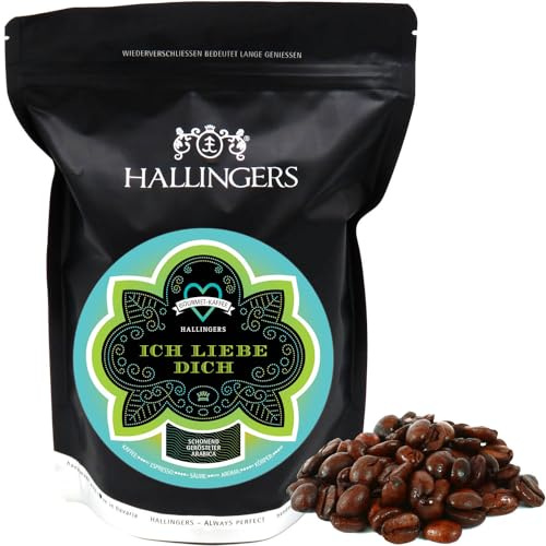 Hallingers Genuss Manufaktur Edel-Kaffee Valentinstagsgeschenk - schonend langzeitgeröstet bei niederen Temperaturen No. Love Blue, Valentintstag für Männer Freund