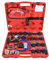 Hopzty 28PCS Radiador Probador de Presión Probador de Sistema de Enfriamiento - Bomba de Prueba, maletín de Prueba de Aire comprimido para Coche Depósito Universal de Agua Detector de Fugas Kit