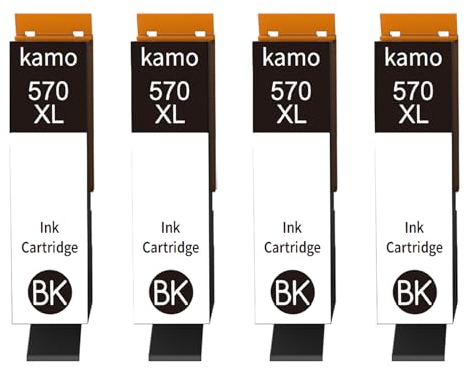 kamo 570 XL Druckerpatronen Kompatibel mit Canon PGI570 PGI-570XL Patronen Multipack (4er-Pack), für Pixma TS5050, TS5055, MG5750, MG5751, MG6850, MG6851, MG7750, MG7751, TS5051, TS6050, TS6052
