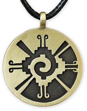 Baldur Jewelry – Maya Inka Azteken Schmetterlings Halskette für Männer und Frauen Amulett Anhänger – Maya Schmetterlings Anhänger – Messing Inka Anhänger, Ku Schmuckgeschenke