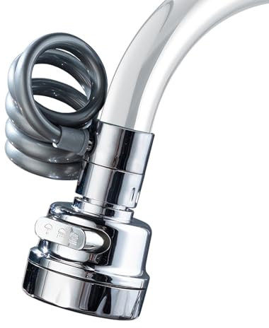 Yitexin Sink Faucet Sprayer Attachment, 3 Water Outlet Modes Faucet Extender Aerator with Stretchable Hose, Kitchen Water Saving Sink Sprayer Head for Wash Hand Hair Face (Silver)