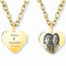 LUTTO Collar con foto, Collar personalizado, Colgante personalizado, Colgante con foto y texto Grabado, Chapas de identificación, Medalla de Acero, Corazón, Pergamino (Corazón dorado 20mm)