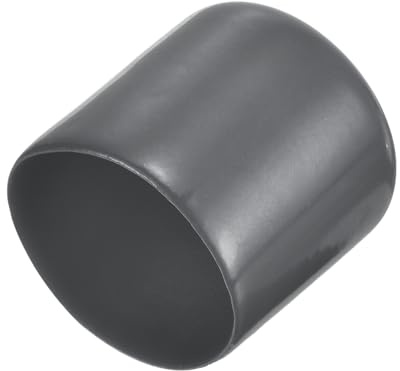 QUARKZMAN 4 Stück Gummi Endkappen 32 mm PVC Kunststoffkappe Schutzkappen Abdeckung Fußkappen für Stuhlbeine Tischbeine Möbel Schrauben Bolzen Gewinde Metallstäbe Rohr Zaunpfosten Dunkelgrau