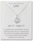 Philip Jones Leo Star Sign Zodiac Necklace and Quote Card with Zircondia® Crystals