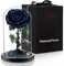 APKOL Rosa Stabilizzata Vera in Vetro, Rosa Eterna Realizzati con Rose Vere, Fiori Stabilizzati sotto Vetro a Cupola, Regalo Donna Compleanno, Regalo Mamma, Regalo Fidanzata, Moglie,Nero