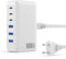 108W Chargeur USB C Multiple, 6 Ports GaN III Tech Chargeur Rapide Prise Station de Charge avec 3 PD & 3 QC Multiprise USB Station pour iPhone 16/15 Airpod iPad Huawei Sumsung Switch etc