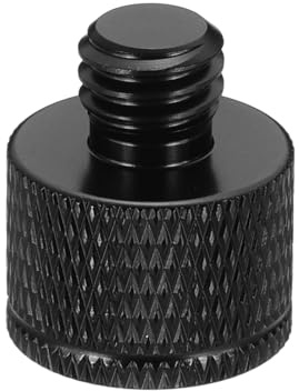 PATIKIL Mic Stand Adapter 5/8 Female to 3/8 Male, Microphone Thread Screw Adapter for Camera Microphone Stand Tripod, Black