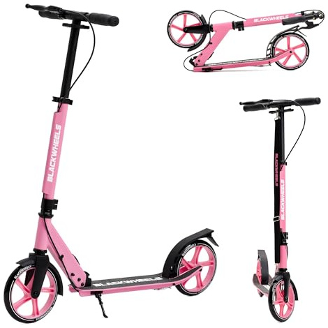 Blackwheels Orio Cityroller Klappbar – Große 200mm Rollen, Höhenverstellbar, Tragegurt, Aluminium, ABEC 7, Rutschfestes Deck, Komfortabel & Stabil für Erwachsene und Jugendliche