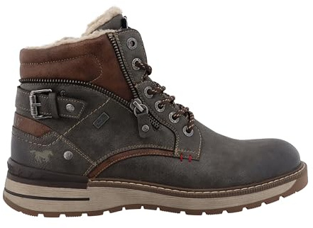 MUSTANG Herren Stiefeletten Maril | Erwachsene Schnürstiefeletten | 15M0011002 | Weite G | Reißverschluss | Synthetik | dkgrey (01483) | 43 EU