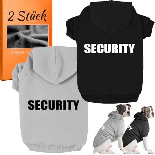 SOADKP Hunde Pullover Kapuzenpulli mit Fleece– Warme Hoodies & Mantel für Mittelgroße Hunde – Bequemer Kapuzenpullover Weicher Hundesweatshirt (Schwarz+Grau/6XL)