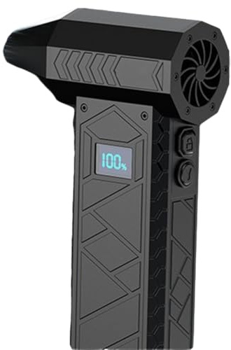 Flaroey Soplador de aire industrial de mano, mini ventilador, motor sin escobillas de 130000 RPM con 3 velocidades de viento, color negro