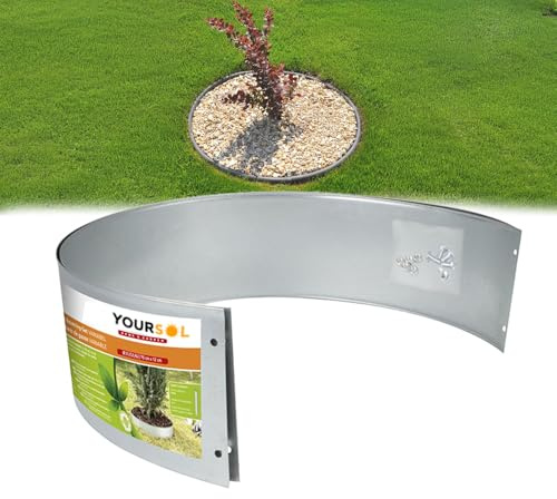 YOURSOL Rasenkanten Baumring-Set variabel, Raseneinfassung, Beeteinfassung, Beetbegrenzung, Mähkante, Rasen-Abgrenzung