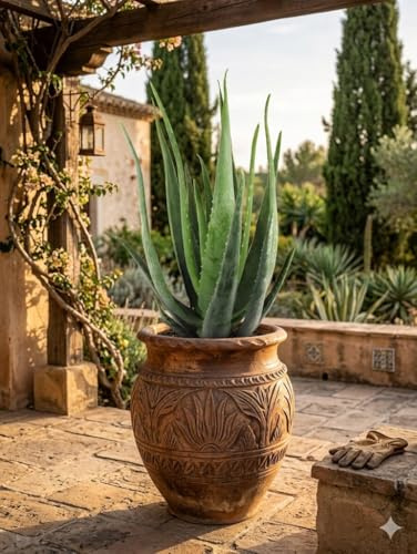 Echte Aloe Vera XXL medizinisch ca.60cm Höhe üppige Pflanzen großer 17er Topf (1)