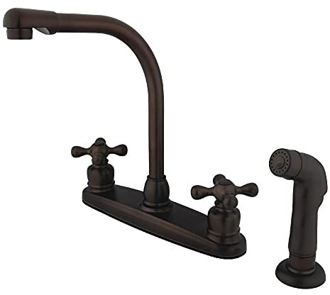 Kingston Brass KB715AXSP Victorian Küchenarmatur mit Brause, Öl geriebene Bronze