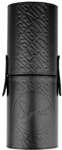 Sigma Brush Cup Holder - Two Makeup Brush Cups Snap Together for On-the-Go - Keep Makeup Brushes Clean and Protected - Makeup Brush Holder for Travel or Home - Black