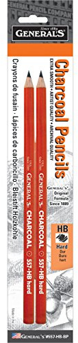 Generals Charcoal Pencil Hb 2 Each