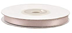Satinband 6mm x 25m Rolle - FARBAUSWAHL in 3/6/12/18/25/38/50/75/100mm - farbecht & waschbar - Schleifenband für Hochzeit - Geschenkband zum Verpacken Basteln Dekorieren - Taupe 823