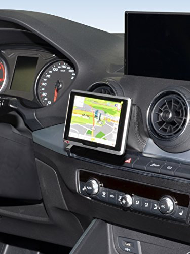 KUDA Handyhalterung passend für Audi Q2 ab 2016 & ab 2020 Facelift - Telefonkonsole für Smartphones, Handys, Navi und mehr – Kunstlederkonsole, schwarz, 6805