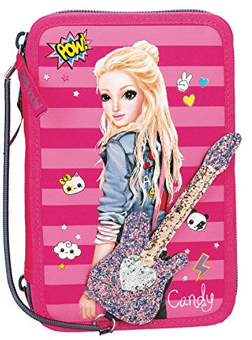 Depesche 784 Federtasche 3 fach Top Model, Popstar Gitarre, Rosa