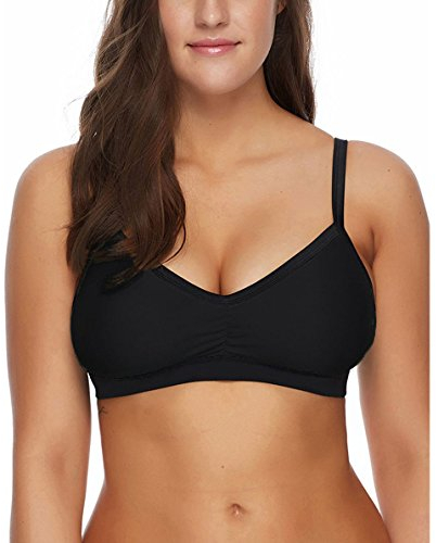 Body Glove Women's Drew Bikini Top Swimsuit with Adjustable Tie Back, Black, E