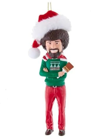 Kurt Adler Bob Ross with Hat Blow Mold Ornament